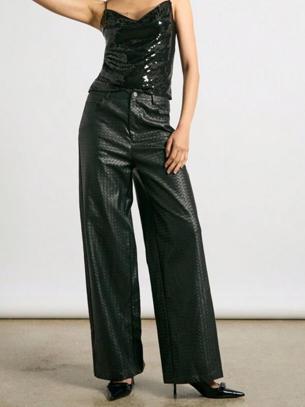 Aiirz Faux Leather Pants